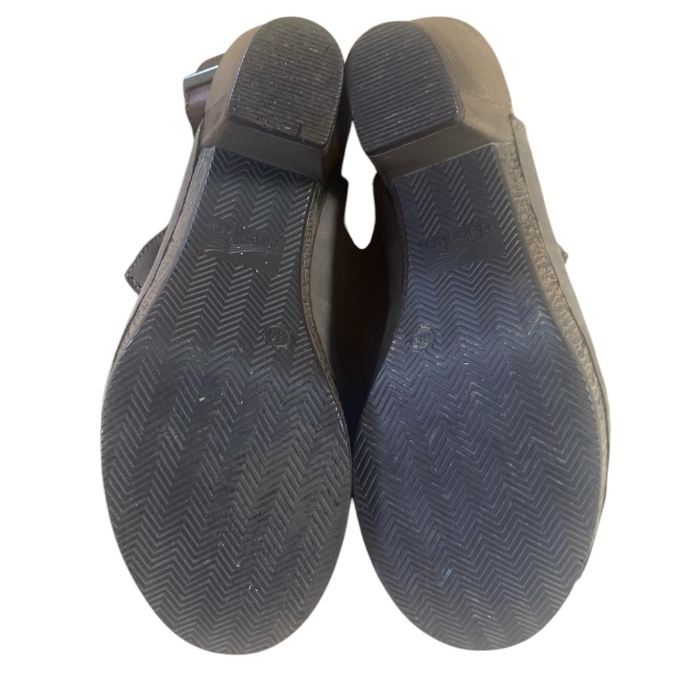 Dansko Reggie Milled Nubuck Leather Peep Toe Slingback Sandals size 8-8.5 - Picture 8 of 11